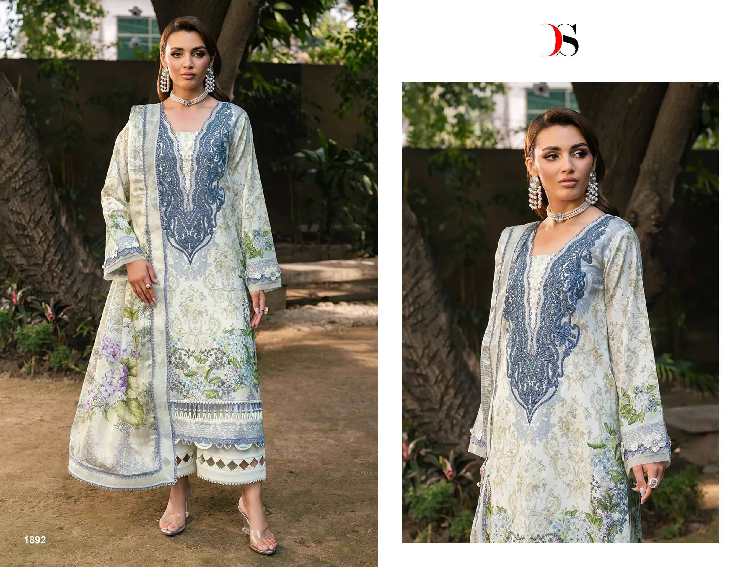 Jade Elara By  DEEPSY SUITS 1891 to 1896 SERIES Pakistani Stylish Beautiful Colourful Printed & Embroidered Party Wear & Occasional Wear Pure cotton Dresses At Wholesale Price